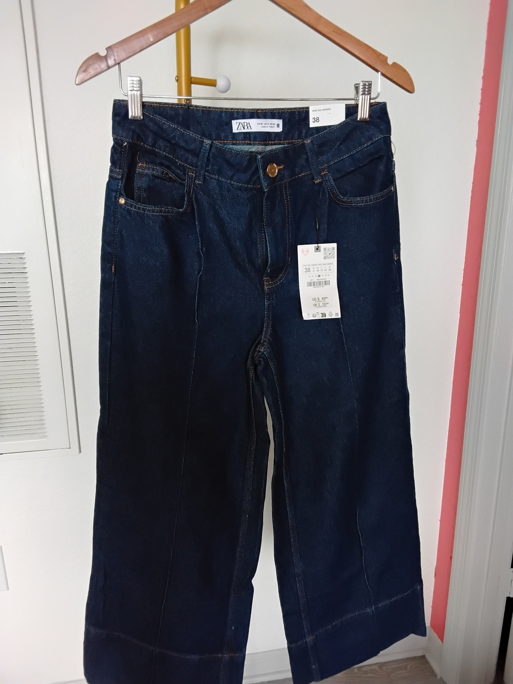 Zara Indigo Wide Leg Jeans for Women